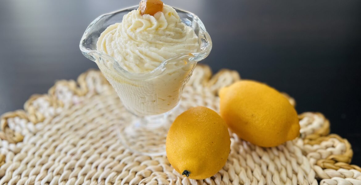 Lemon & Honey Ricotta Mousse for International Women's Day.