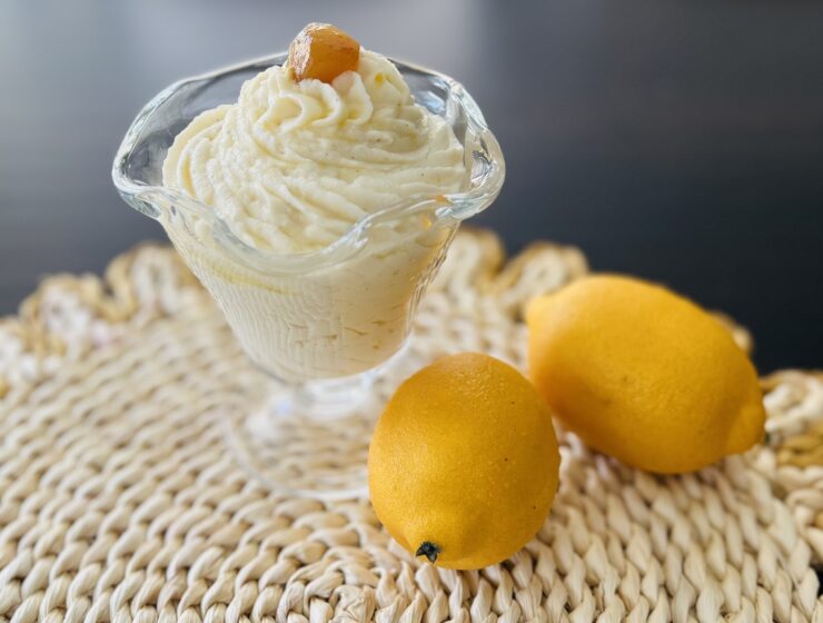 Lemon & Honey Ricotta Mousse for International Women's Day.