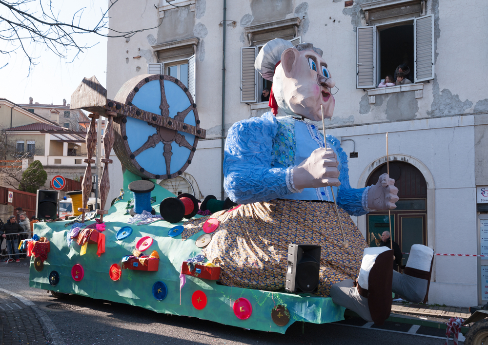 carnival float, Bora, Muggia carnival Friuli-Venezia Giulia