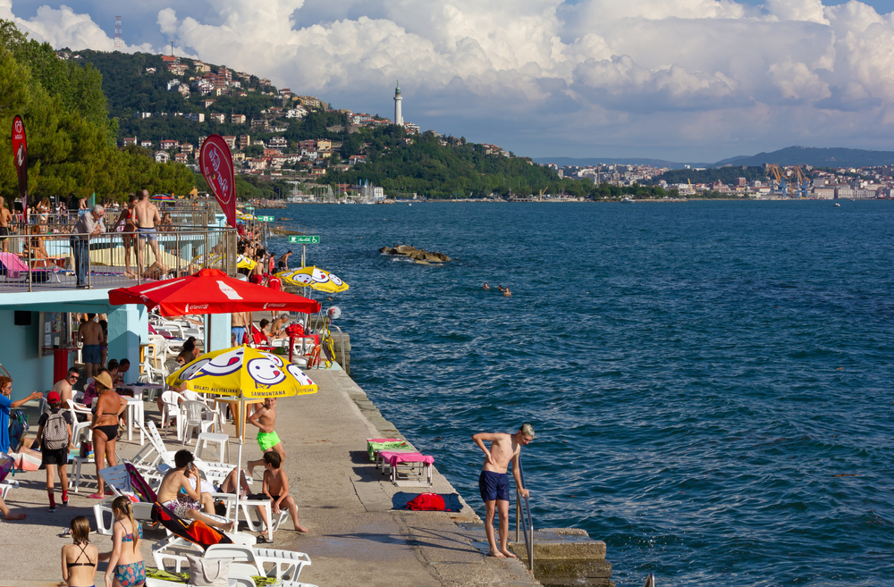 beach side Barcola Trieste
