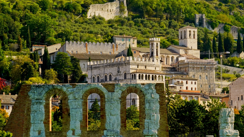 Gubbio theatre in the archaeological area of Guastuglia