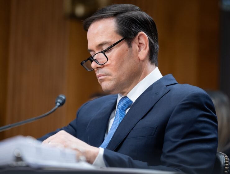 WASHINGTON, DC, UNITED STATES - MAY 20, 2025: Secretary Marco Rubio during Department of State 2026 budget hearing (Shedrick Pelt) Shutterstock License