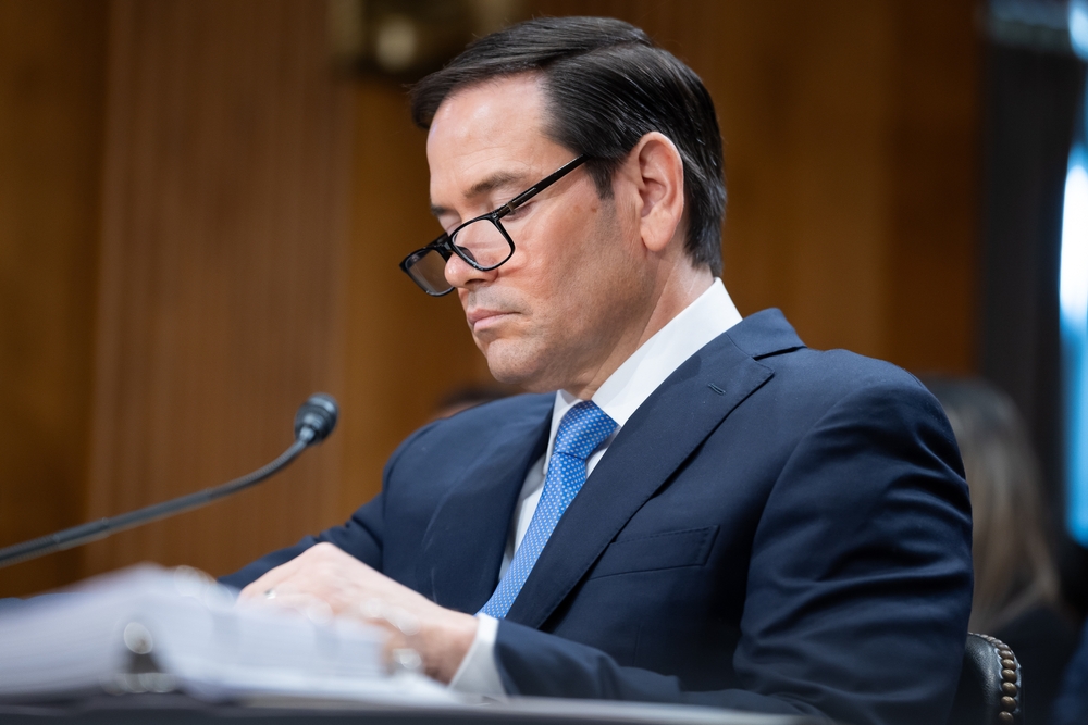 WASHINGTON, DC, UNITED STATES - MAY 20, 2025: Secretary Marco Rubio during Department of State 2026 budget hearing (Shedrick Pelt) Shutterstock License