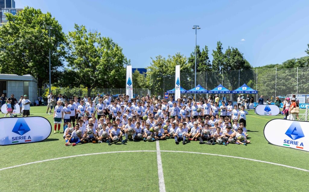 Youth players participate in the Serie A Elite football development program in New York.