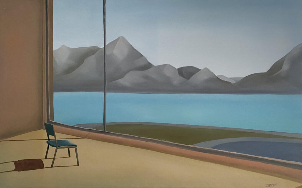 Green Chair with a View by Diāna Dzene from the "An Ode to Lake Como" series.