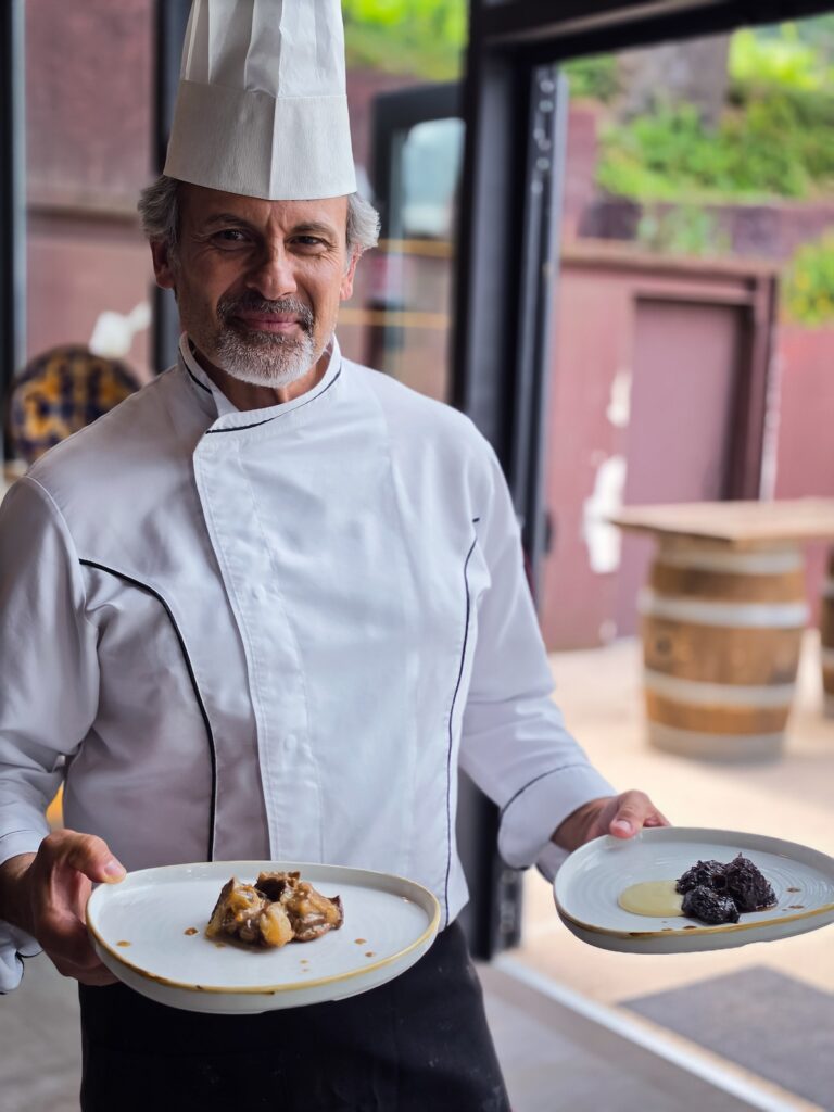 Chef Luca Presciutti presenting contemporary Umbrian cuisine at Mevante in Bevagna