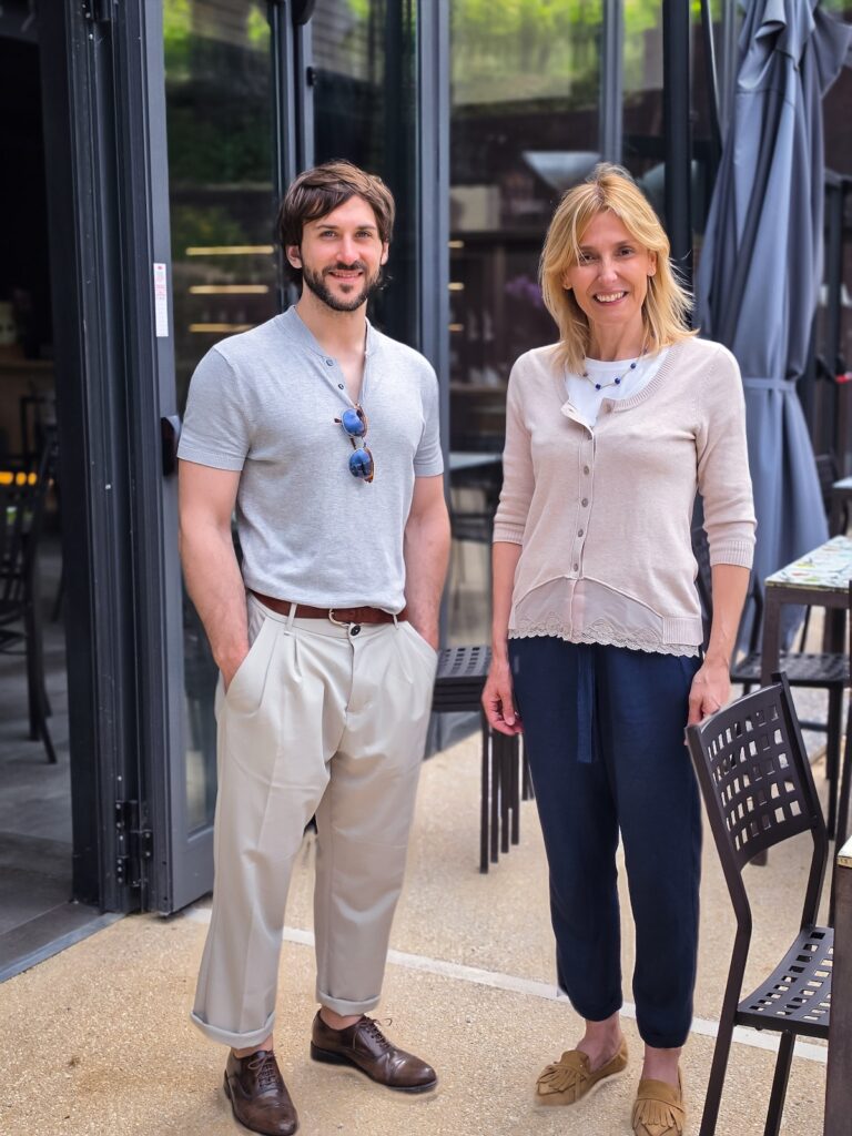 Lorenzo Diamantini with Antonella Presciutti at Mevante in Bevagna, Umbria
