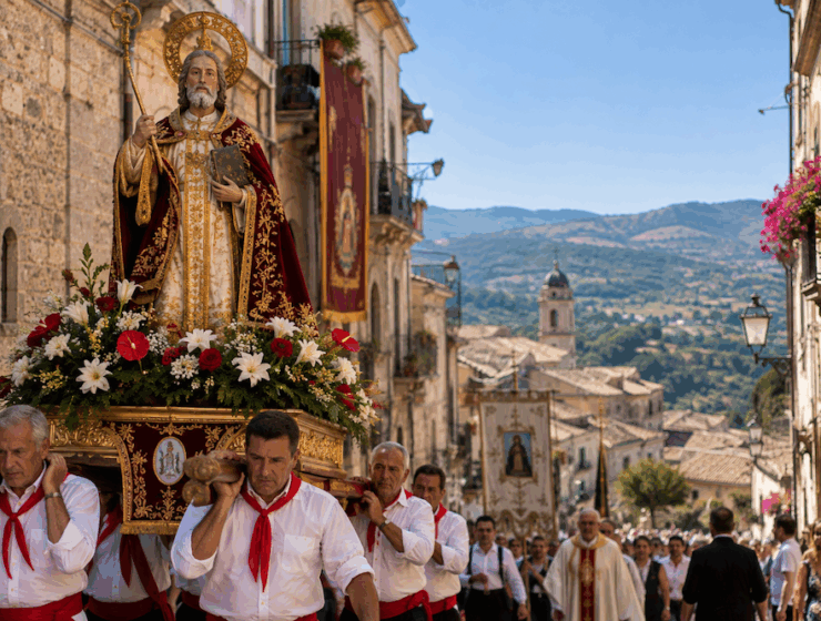 Italian religious or folkloric procession,