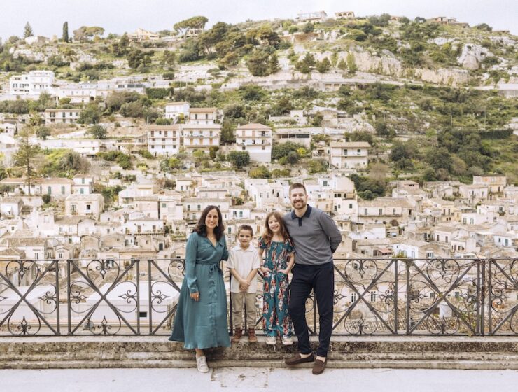Angela Isherwood of Olive & Atlas Travel with her family