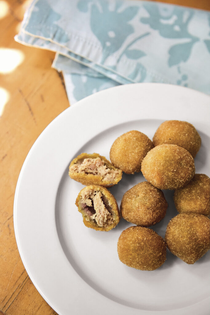 Deep-fried stuffed olives from Ascoli Piceno, known as olive all'ascolana