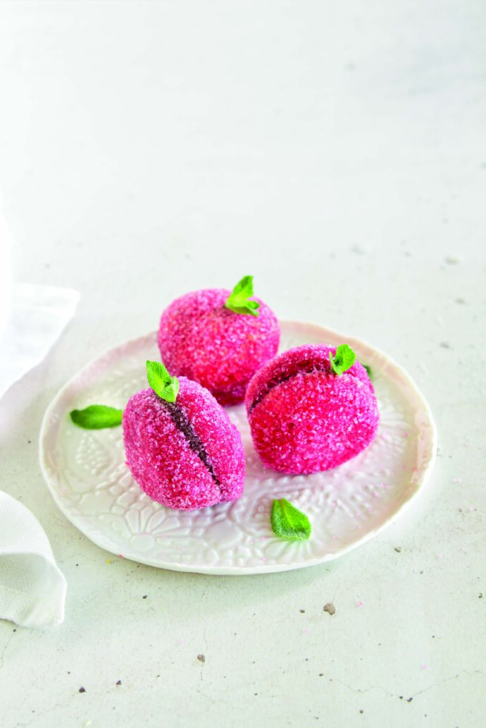 Pesche dolci as pictured in Italian Home Cooking cookbook