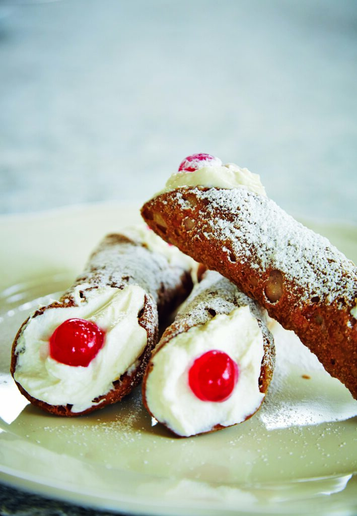 Sicilian cannoli as pictured in Italian Home Cooking cookbook