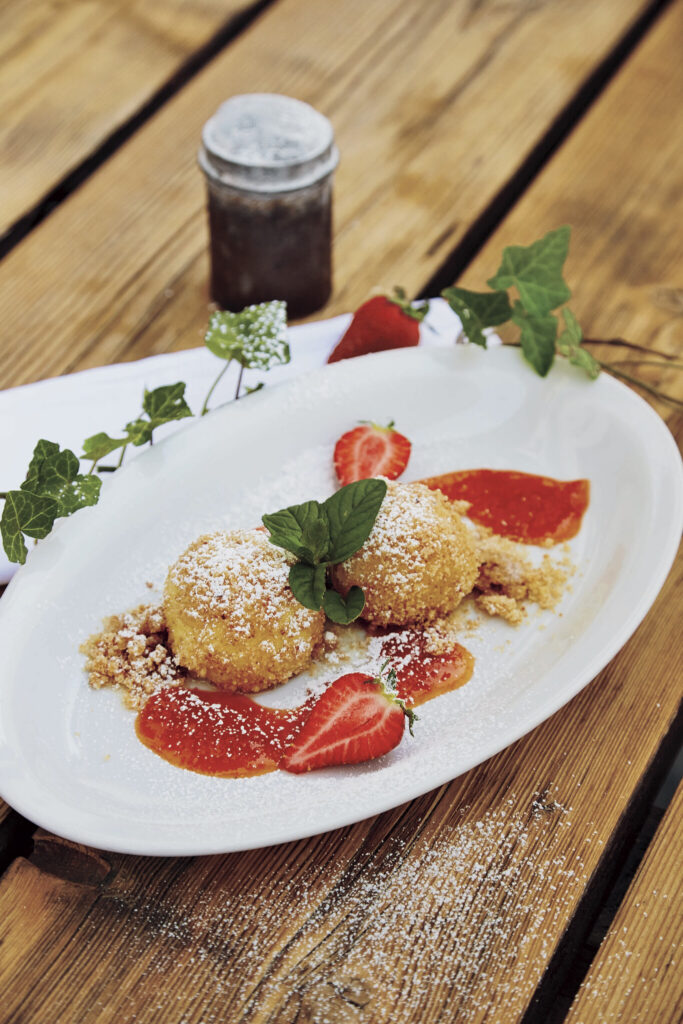 Apricot dumplings from Trentino-Alto Adige known as knodel di albicocche